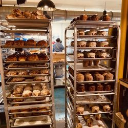 This is what it looks like behind the counter I guess they were preparing orders for today