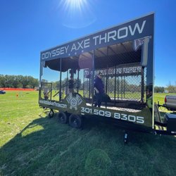 Odyssey Axe Throw - Mobile axe throwing trailer. Odyssey Axe Throw