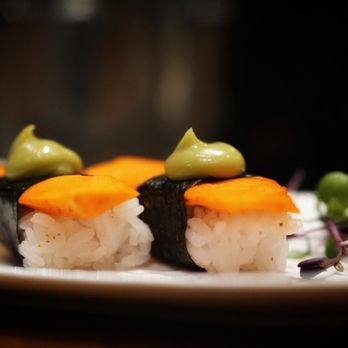 Shizen - Green mango nigiri - Sushi Bars Near Me - San Francisco, California Shizen - Green mango nigiri - Sushi Bars Near Me - San Francisco, California