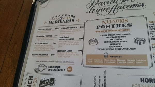 Menu photo 4 Le Ble Buenos Aires, C