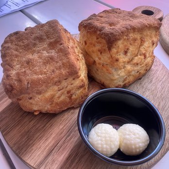 The Rooster - Two Gluten free Golden Brown Biscuits - American Near Me - Naples, Florida