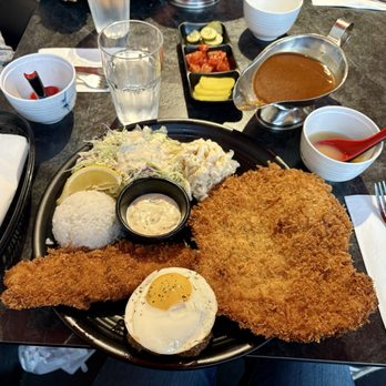 King Katsu Land - King'S Combo - Fish Katsu- King Katsu and Hamburger Steak with egg - Soul Food Near Me - Daly City, California King Katsu Land - King'S Combo - Fish Katsu- King Katsu and Hamburger Steak with egg - Soul Food Near Me - Daly City, California