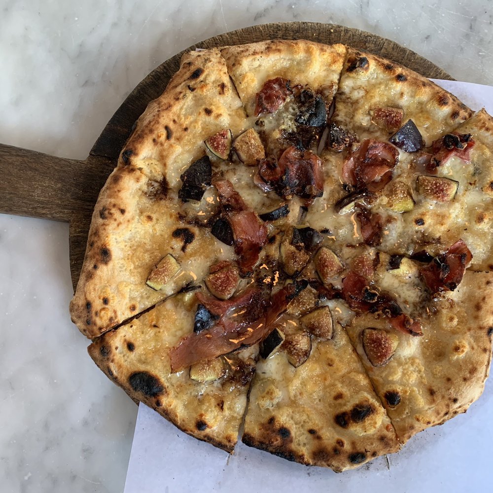 Bufalina - summer fig and prosciutto special - Pizza Near Me - Guilford, Connecticut Bufalina - summer fig and prosciutto special - Pizza Near Me - Guilford, Connecticut