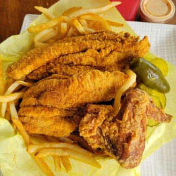 Fluffys Chicken - 2 piece catfish and wings - Fish & Chips Near Me - Cedar Hill, Texas