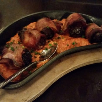 Therapy - Dates wrapped in bacon in a Romesco sauce - Bars Near Me - Las Vegas, Nevada Therapy - Dates wrapped in bacon in a Romesco sauce - Bars Near Me - Las Vegas, Nevada