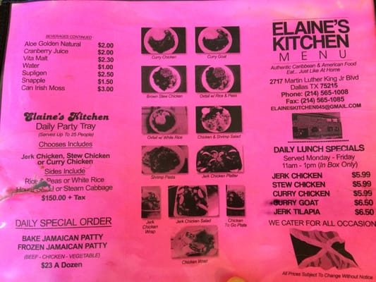Menu photo 7 Elaine's Kitchen Dallas, TX