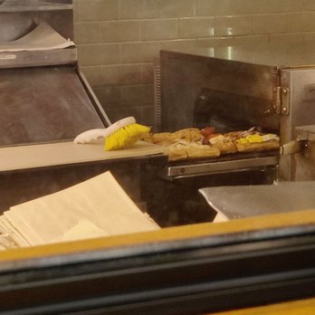 Potbelly - Dirty cleaning equipment next to fresh food - Sandwiches Near Me - Washington, DC, District of Columbia