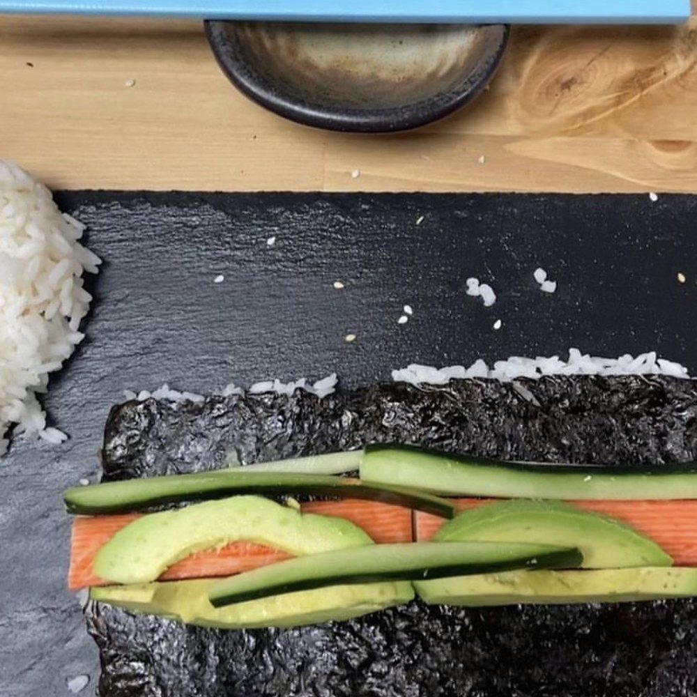 The Sushi Class - In the midst of creating my sushi roll! - Cooking Classes Near Me - Southington, Connecticut