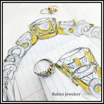 Rubini Jewelers - 14kt yellow and white gold antique reproduction ring set with customer's diamonds, by Rubini Jewelers - Jewelry Near Me - Alexandria, Virginia Rubini Jewelers - 14kt yellow and white gold antique reproduction ring set with customer's diamonds, by Rubini Jewelers - Jewelry Near Me - Alexandria, Virginia