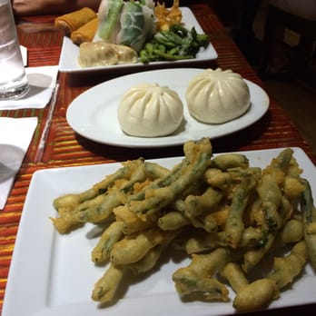 RuYi - Tempura green beans, steamed pork buns and sampler appetizer platter. - Chinese Near Me - Milwaukee, Wisconsin RuYi - Tempura green beans, steamed pork buns and sampler appetizer platter. - Chinese Near Me - Milwaukee, Wisconsin