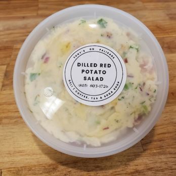 Tony's On Palisade - Our red potato salad with fresh Dill and Applewood smoked bacon - Coffee & Tea Near Me - Santa Maria, California Tony's On Palisade - Our red potato salad with fresh Dill and Applewood smoked bacon - Coffee & Tea Near Me - Santa Maria, California