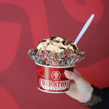 Cold Stone Creamery - a hand holding a cup of ice cream with sprinkles - Ice Cream & Frozen Yogurt Near Me - Bangor, Maine Cold Stone Creamery - a hand holding a cup of ice cream with sprinkles - Ice Cream & Frozen Yogurt Near Me - Bangor, Maine