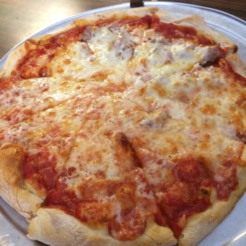 Fiori's Pizzaria - Half cheese, half sausage pizza - Pizza Near Me - Pittsburgh, Pennsylvania