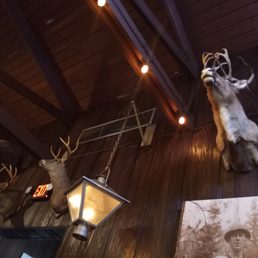 They have various animal heads throughout the place.