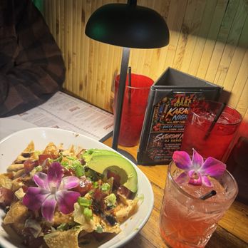 Tiki Republik - Poke nachos / Gilligans drink - Tiki Bars Near Me - Lake Arrowhead, California Tiki Republik - Poke nachos / Gilligans drink - Tiki Bars Near Me - Lake Arrowhead, California