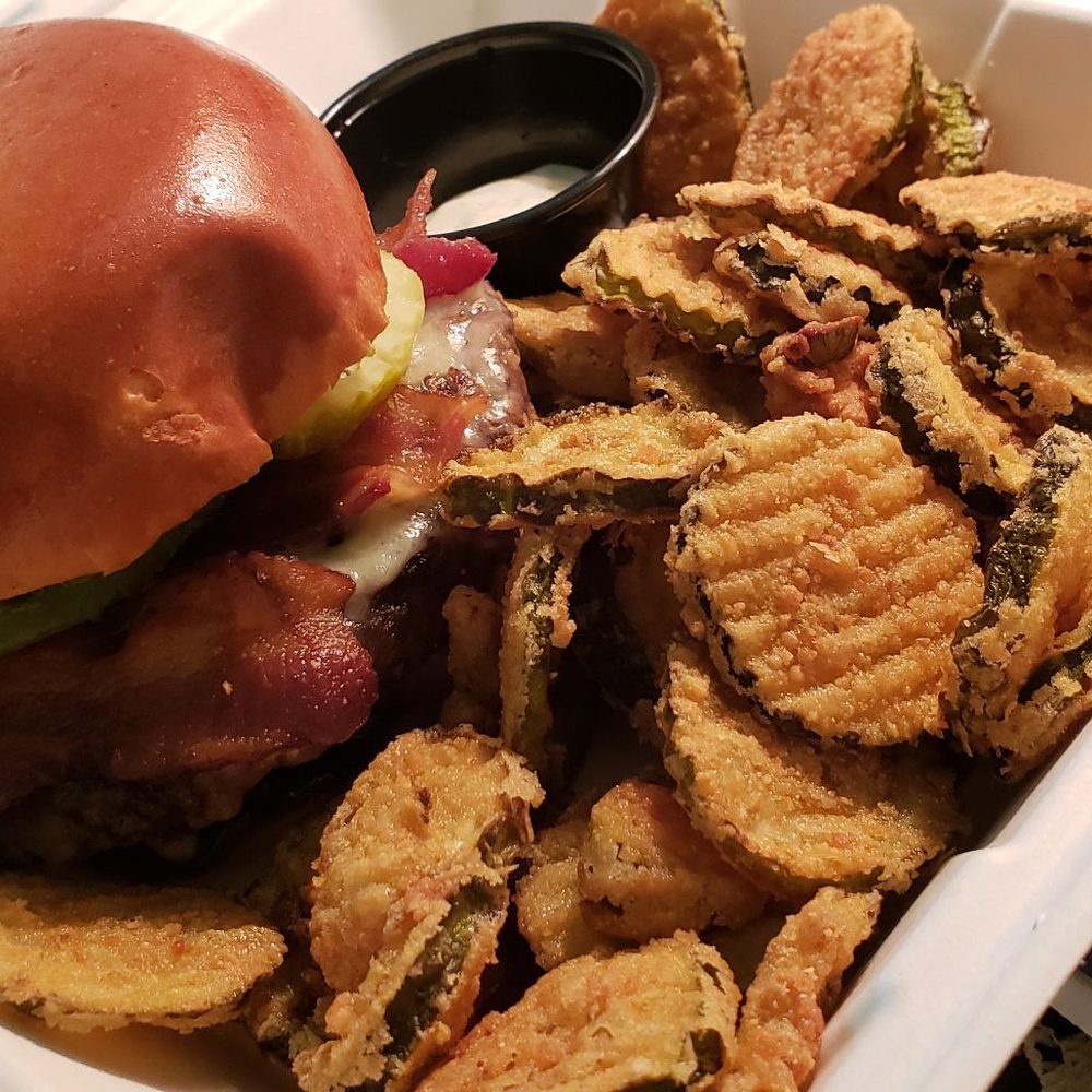 Williams Burger and Fried Pickles Williams Burger and Fried Pickles
