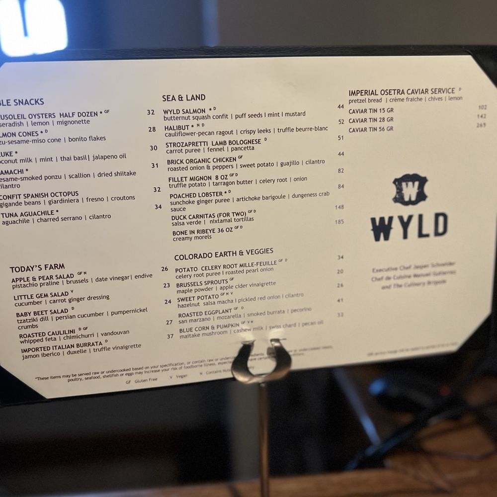 WYLD - Menu - New American Near Me - Avon, Colorado WYLD - Menu - New American Near Me - Avon, Colorado