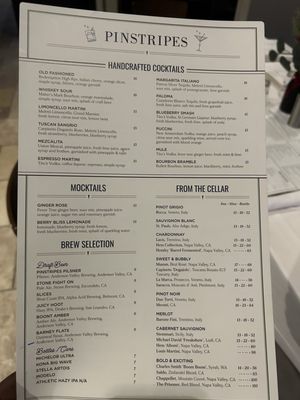 Menu photo 7 Pinstripes San Mateo, CA