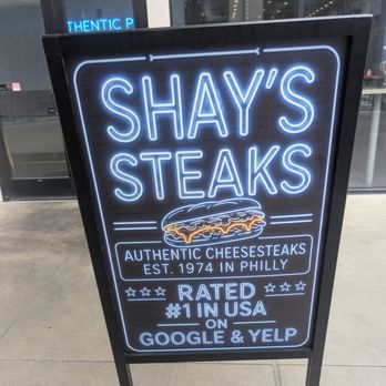 Shay's Steaks - Nice little sign out front in case you miss it - Cheesesteaks Near Me - Las Vegas, Nevada Shay's Steaks - Nice little sign out front in case you miss it - Cheesesteaks Near Me - Las Vegas, Nevada