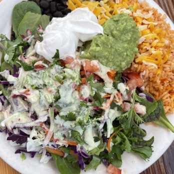 Taco Temple - This is the rice, beans and salad that come with the combo platter - Mexican Near Me - Morro Bay, California Taco Temple - This is the rice, beans and salad that come with the combo platter - Mexican Near Me - Morro Bay, California