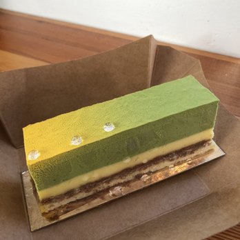 Temper Chocolate Pastry - Yuzu matcha cake - Coffee & Tea Near Me - West Vancouver, British Columbia Temper Chocolate Pastry - Yuzu matcha cake - Coffee & Tea Near Me - West Vancouver, British Columbia