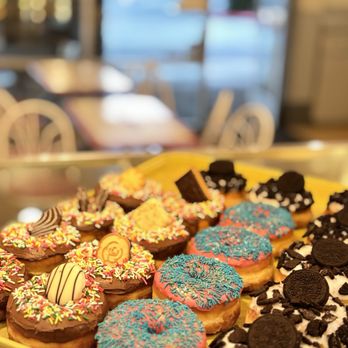 Donut Star - a variety of donuts on a tray - Donuts Near Me - Fullerton, California Donut Star - a variety of donuts on a tray - Donuts Near Me - Fullerton, California