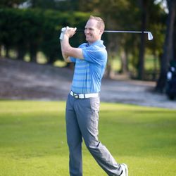 Durland Golf School - Mark Durland executing a golf shot.