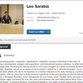 Leopold Sarabia - Leo Sarabia is a con man.
Leo has NEVER attended Ohio State.
Leo is NOT a qualified financial adviser. - Financial Advising Near Me - Beverly Hills, California Leopold Sarabia - Leo Sarabia is a con man.
Leo has NEVER attended Ohio State.
Leo is NOT a qualified financial adviser. - Financial Advising Near Me - Beverly Hills, California