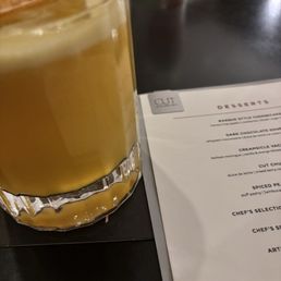 Curated cocktail with mezcal