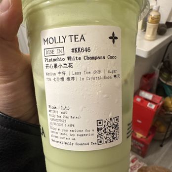 Molly Tea - missing crystal boba - Bubble Tea Near Me - San Mateo, California