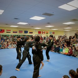 Taekwondo In Action - Black belt demo at our Annual Winter Party