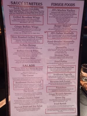 Menu photo 6 JD's Tavern Apex, NC
