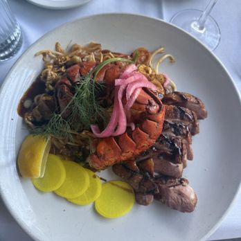 Poor Calvin's - Pad Thai Tiger Shrimp and Half Lobster Tail - Asian Fusion Near Me - Atlanta, Georgia