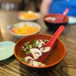 Wasabi House - Clear soups are our fave. Salads are A-OK.