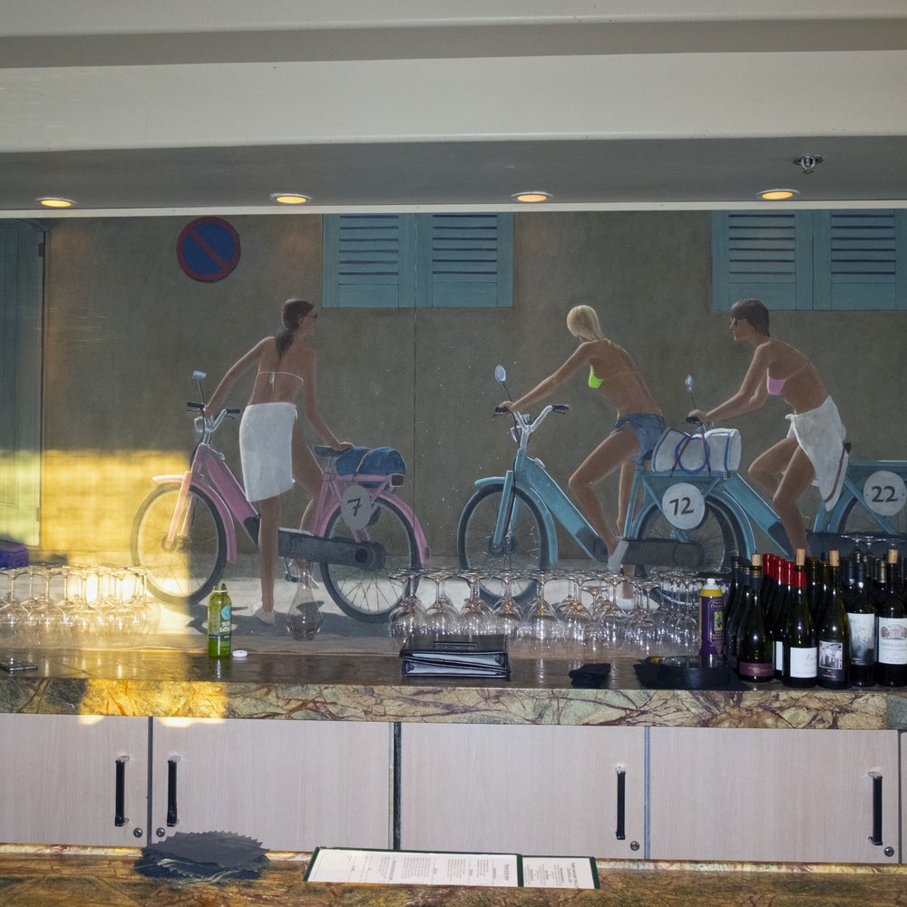 Pamplemousse Grille - Cool artwork at the bar. - New American Near Me - Solana Beach, California Pamplemousse Grille - Cool artwork at the bar. - New American Near Me - Solana Beach, California