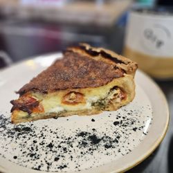 Quiches & Pies - Goat cheese, pesto, and tomato