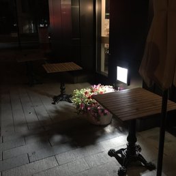 a table with flowers on it