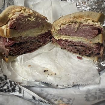2nd Ave Deli - Smoked salami and pastrami sammich.  Yum!!! - Delis Near Me - New York, New York