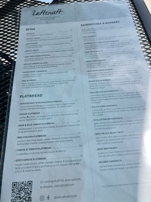 Menu photo 2 Leftcraft Edmonds, WA