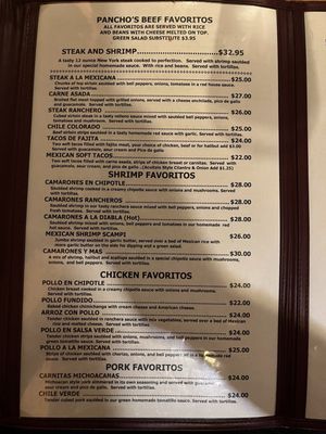 Menu photo 5 Pancho's Villa Anchorage, AK