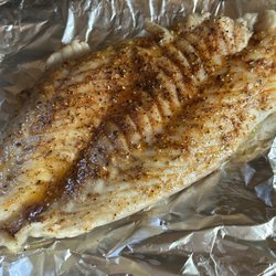 Grilled Blackened grouper we bought for 32.00 lb grilled nicely