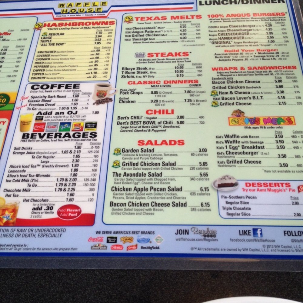 Waffle House - Menu part 4 - American Near Me - Washington, Pennsylvania Waffle House - Menu part 4 - American Near Me - Washington, Pennsylvania