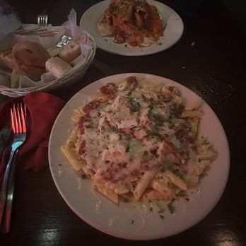 Campisi's Restaurant - penne pasta w/ grilled chicken and baked provolone - Italian Near Me - Dallas, Texas Campisi's Restaurant - penne pasta w/ grilled chicken and baked provolone - Italian Near Me - Dallas, Texas