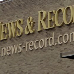 News & Record - Outside the Greensboro News & Record building.