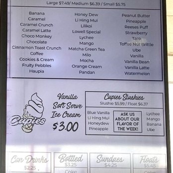 Cupies Maui - Menu - Fast Food Near Me - Kahului, Hawaii