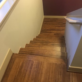 The top floor is the wood I already had.. and the stairs were just completed. Nice transition!