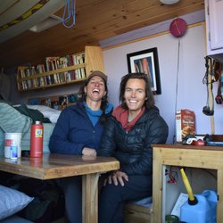 Castle Rock Climbing School - Our guides at rest in their camper-van, kitted out for the good life!