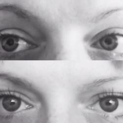Eyelash Express - Au natural to show true effect. This was the before at top and after (natural) at bottom