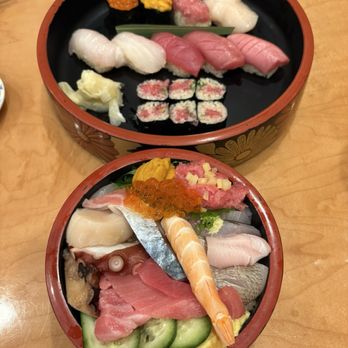 Sushi Kisen - Premium sushi dinner (top) Premium chirashi dinner (bottom) - Japanese Near Me - Arcadia, California Sushi Kisen - Premium sushi dinner (top) Premium chirashi dinner (bottom) - Japanese Near Me - Arcadia, California