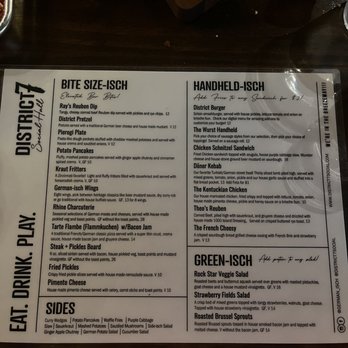 District 7 Social - Menu - Bowling Near Me - Lexington, Kentucky District 7 Social - Menu - Bowling Near Me - Lexington, Kentucky